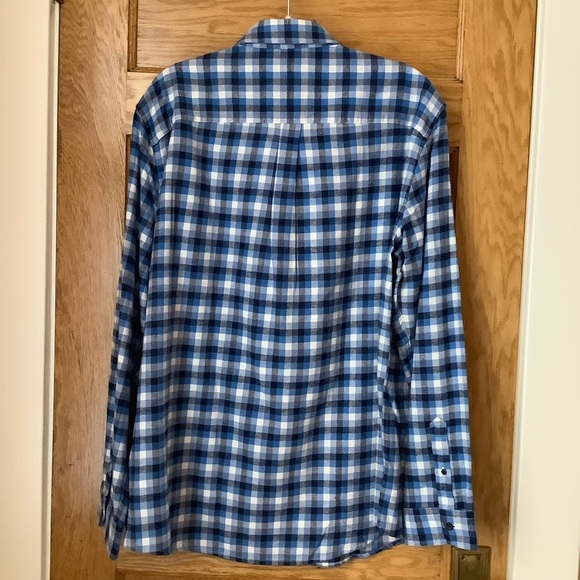 CHAPS Blue Plaid Flannel Button Down Shirt Size XL - Picture 3 of 16